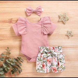 Bodysuit & Floral set & Headband